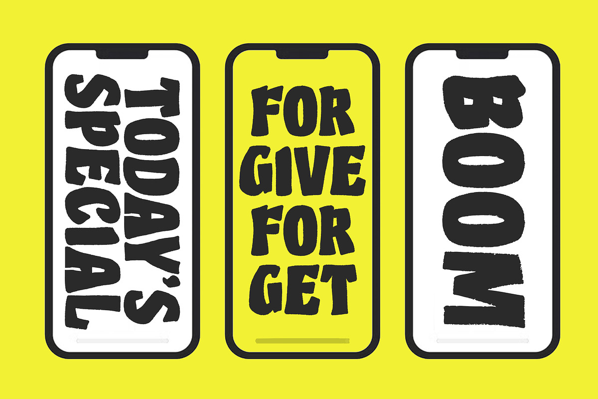 Bros Pops – Chunky Bold Display Font, a Slab Serif Font by Blankids Studio (Photo 5 of 8)