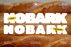 Nobark - Modern Rounded Bold Chunky, a Sans Serif Font by Typia Nesia