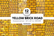 12 Yellow Brick Road Patterns, a Pattern Graphic by NorthWindPixels (Thumbnail 1 of 4)