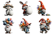 Whimsical Easter Gnome Clipart, an Illustration by Sublimation Artist (Thumbnail 5 of 7)