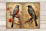 Vintage Birds Junk Journal Pages, an Animal Illustration by GlamArtZhanna (Thumbnail 3 of 9)