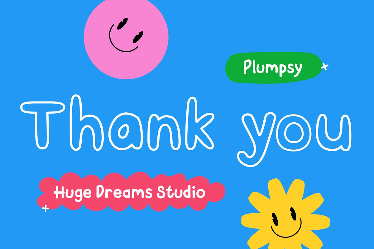 Plumsy – Outline Handwriting Font, a Handwritten Font by Huge Dream Studio (Photo 8 of 8)