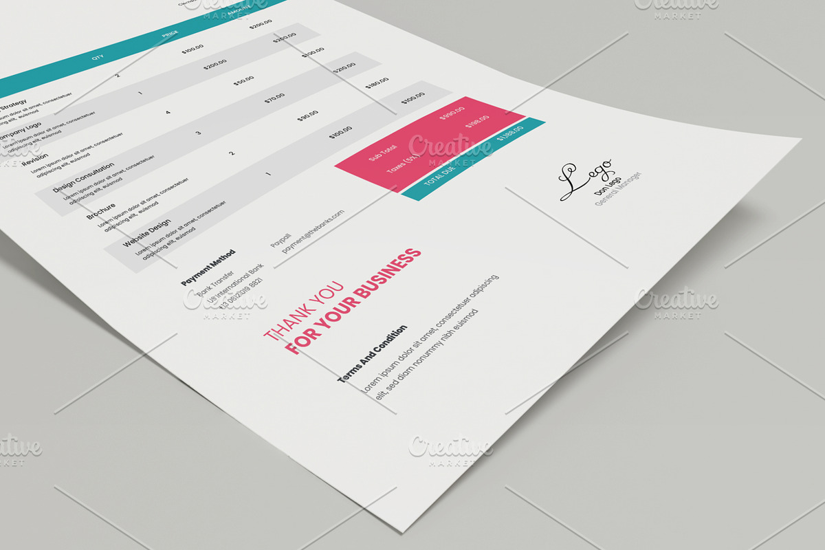 Invoice Templates - Los Angeles, a Stationery Template by Aprndy85 (Photo 2 of 3)