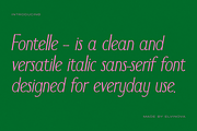 Fontelle Italic Sans, a Sans Serif Font by elvinova (Thumbnail 1 of 8)