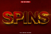 Spins 3D editable text effect, a Layer Style Add-On by Hello Muh (Thumbnail 1 of 2)