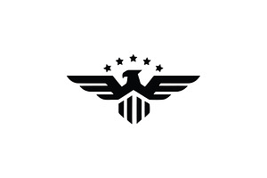 Eagle Patriotic Shield Logo Vector, a Branding & Logo Template by Vectorium Studio