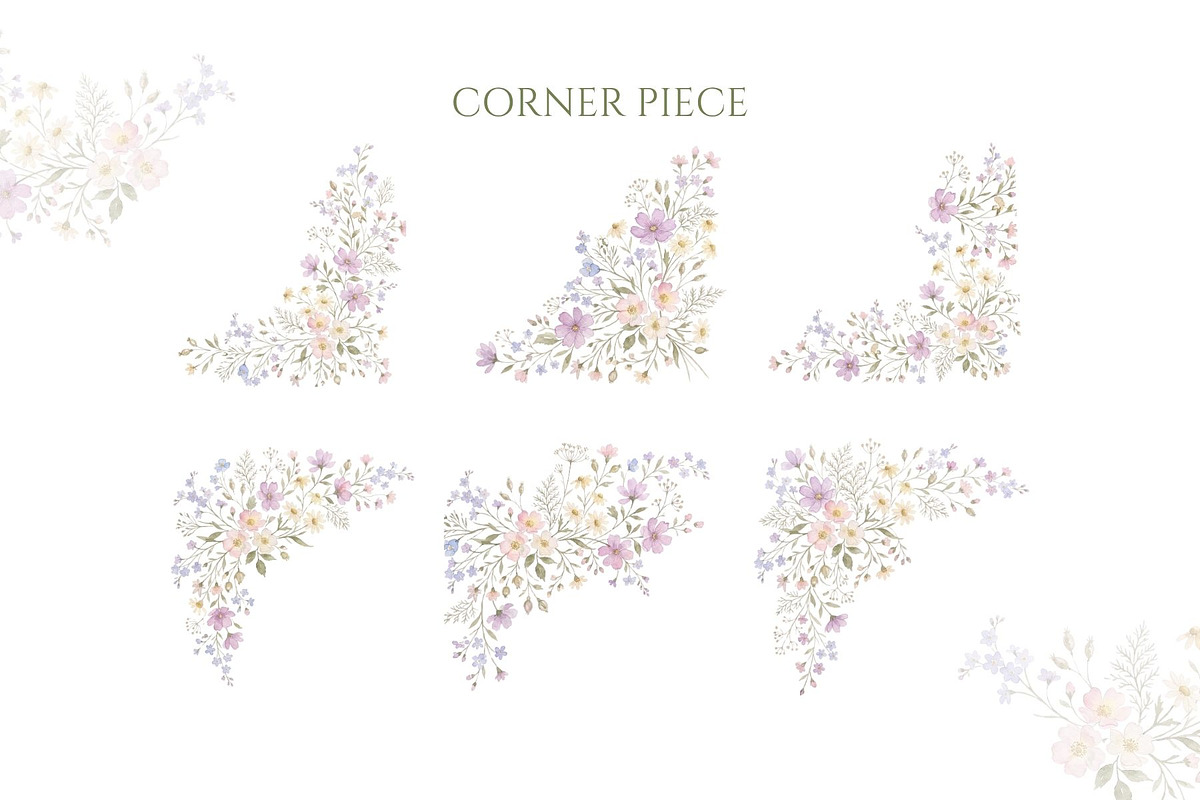 Wildflower Watercolor PNG Bundle, a Decorative Illustration by Arslan (Photo 8 of 16)