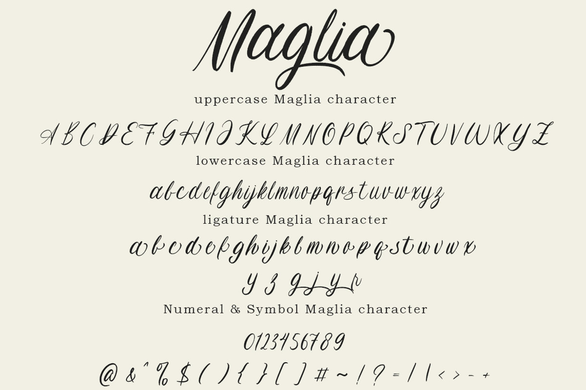 Maglia – Wedding Calligraphy Font, a Script Font by MERCI STUDIO (Photo 8 of 8)