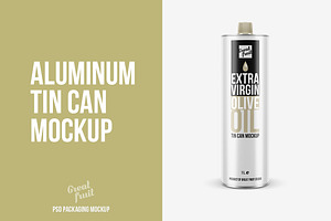 Aluminum Tube TIN CAN PSD Mockup