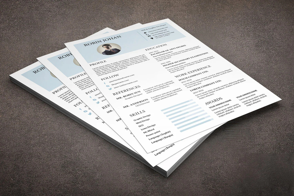 Resume Template, a Resume Template by Template Shop (Photo 3 of 4)