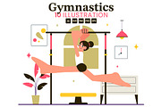 10 Rhythmic Gymnastics Illustration, a Sport Illustration by denayunebgt (Thumbnail 1 of 4)