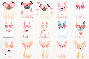 Valentine's Day Dogs Clipart PNG, an Animal Illustration by SugarCloudStudioArt (Thumbnail 6 of 10)