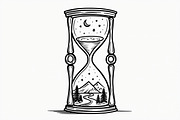 Hourglass Nature Scene Bundle, an Illustration by hafijul (Thumbnail 7 of 7)