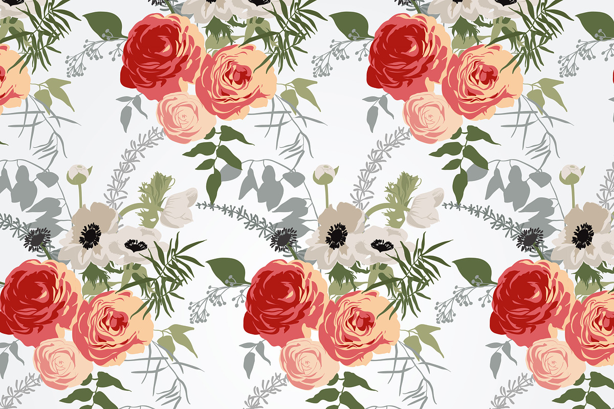 Set of flower and pattern preview 2
