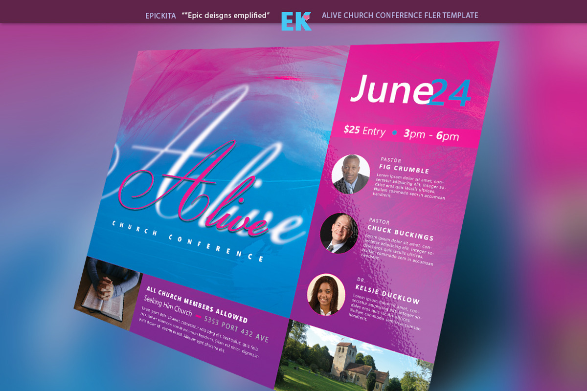 Alive Church Conference Flyer, a Flyer Template by Epickita (Photo 1 of 3)