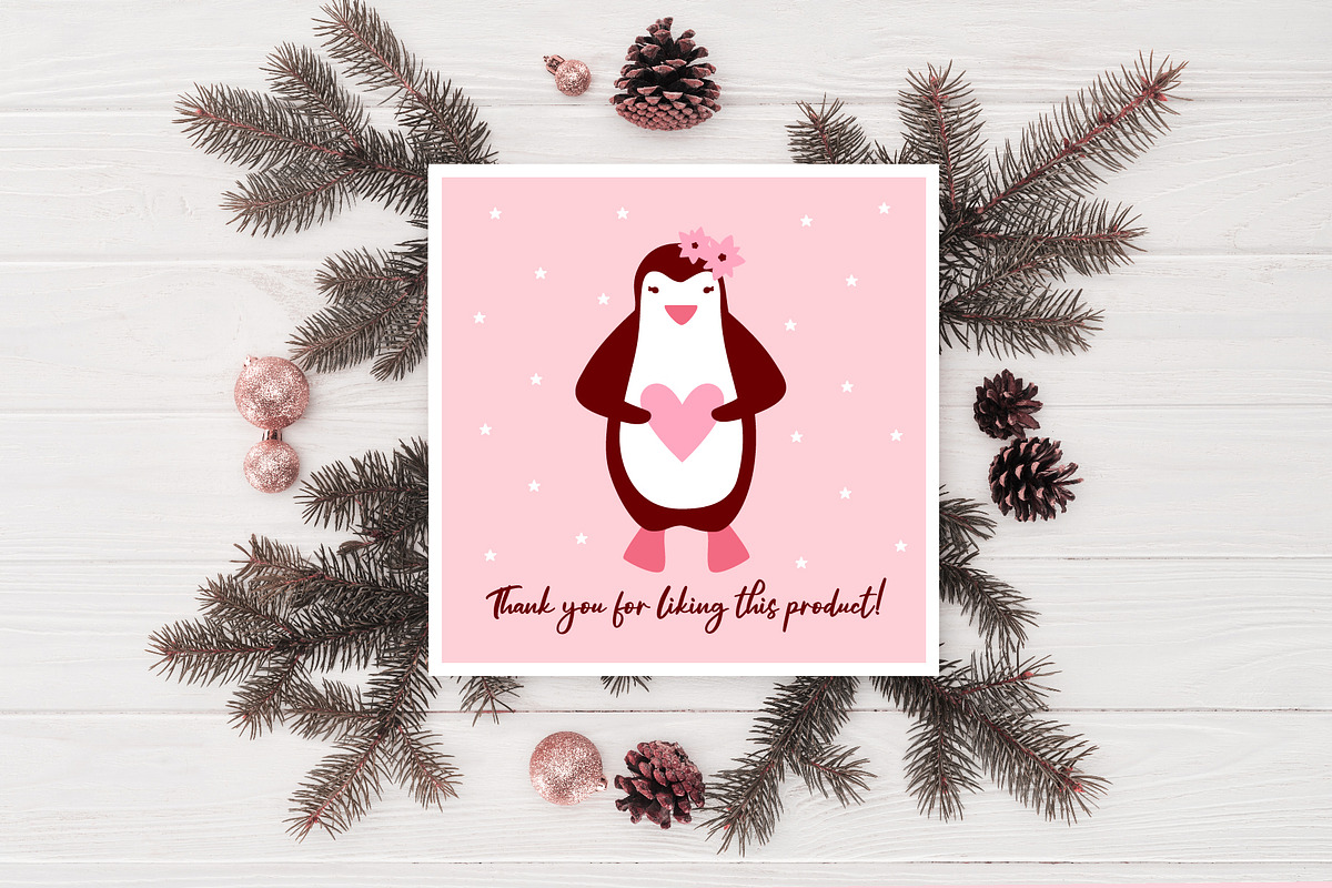 Pink Christmas Clipart & Patterns, a Decorative Illustration by AvaAva (Photo 25 of 25)