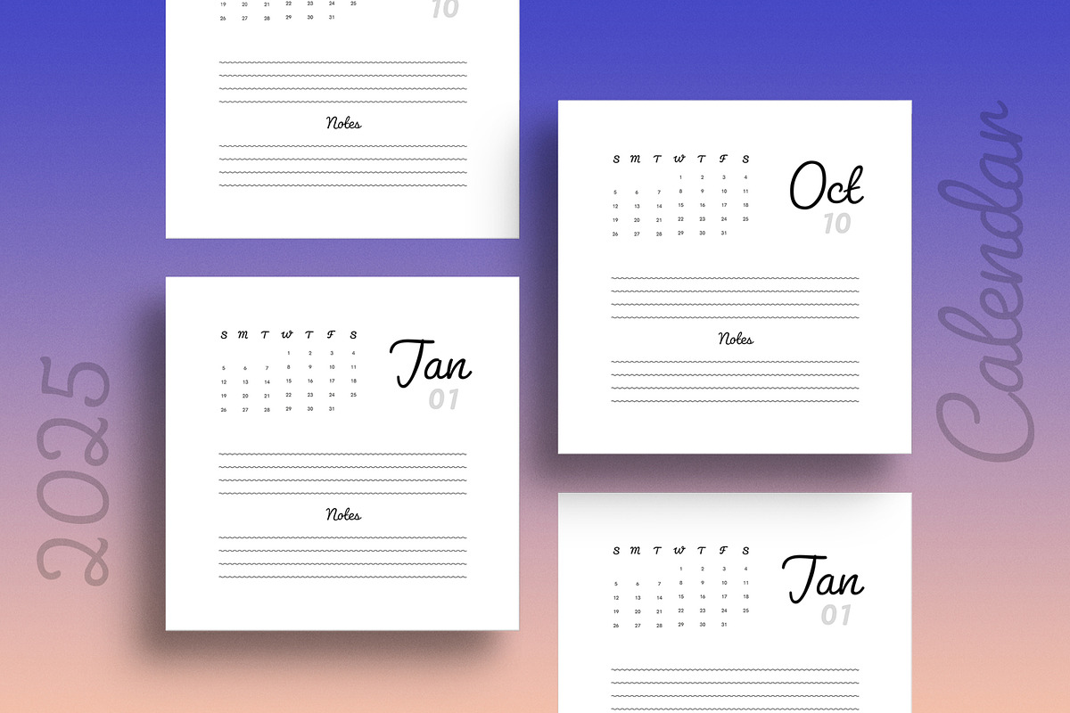 Minimalist 2025 Calendar Template, a Social Media Template by MightyDesign (Photo 1 of 8)