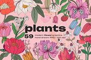 Botanical Modern Floral Illustration, a Decorative Illustration by likorbut (Thumbnail 1 of 6)
