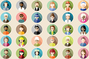 Flat round icons with people, an Icon by Gurza SHOP (Thumbnail 2 of 4)
