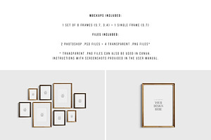 Gallery Wall Mockup Set Of 8 16