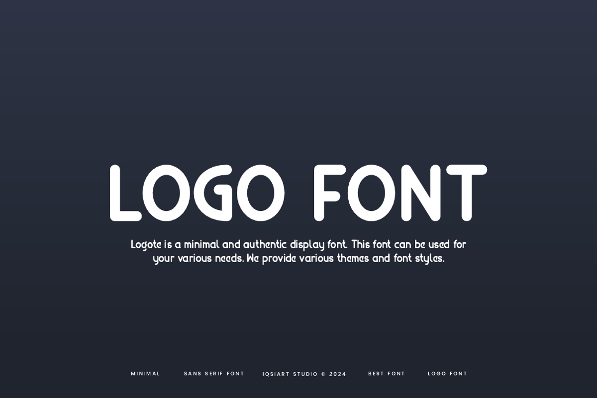 Logote - Modern Logo Font, a Sans Serif Font by Iqsiart Studio (Photo 2 of 8)