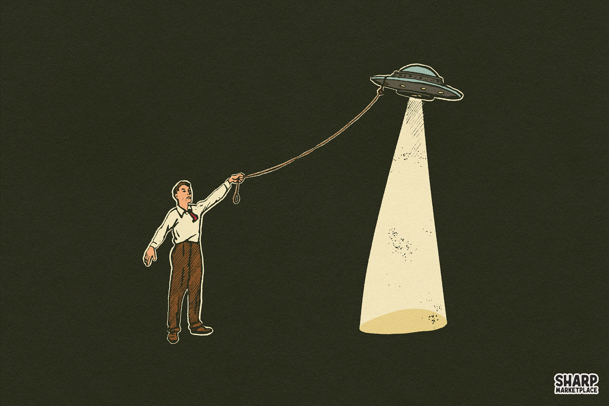 Vintage Cowboy Catching A Spaceship, an Object Graphic by SharpMarketplace (Photo 2 of 7)