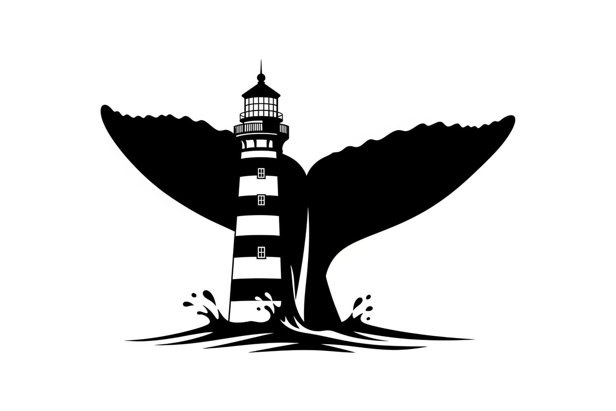 Whale Tail Lighthouse Bundle, an Object Illustration by yasushie (Photo 7 of 31)