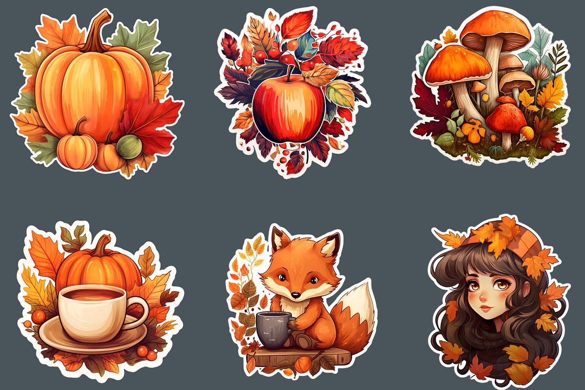 Fall Clip Art, Autumn clip art, an Object Graphic by MajorArtTm (Photo 2 of 4)