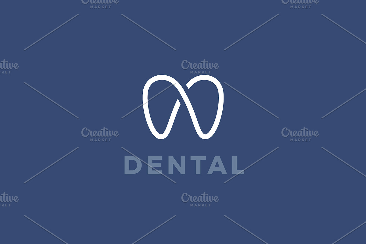 Modern minimal dentist logo design., a Branding & Logo Template by lettett (Photo 1 of 4)