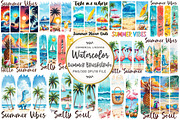 Summer Brushstroke Sublimation, an Illustration by OK Design (Thumbnail 1 of 4)
