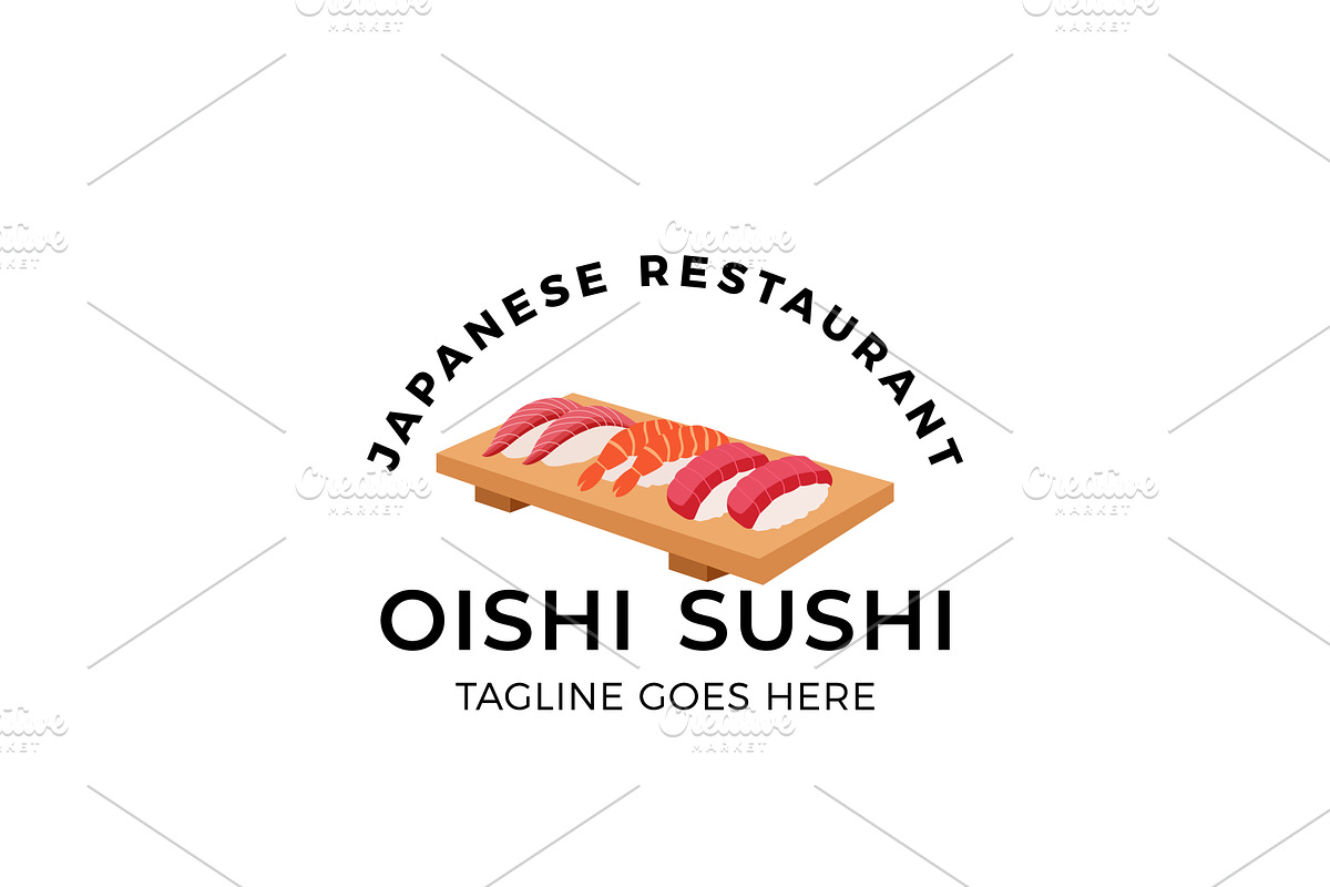 Oishi Sushi Japanese Restaurant, a Branding & Logo Template by AlvinStd