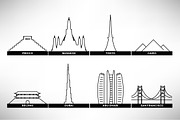 40 World Famous Vector Landmarks, an Outline Icon by Kursat Unsal (Thumbnail 6 of 6)
