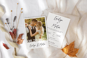 Wedding Invitation Card with Photo, an Invitation Template by LucaTheme