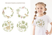 Dinosaur Watercolor Clipart, Pattern, an Object Graphic by NinaFedorova (Thumbnail 4 of 10)