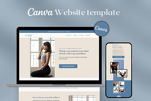 Pilates Yoga Canva Website