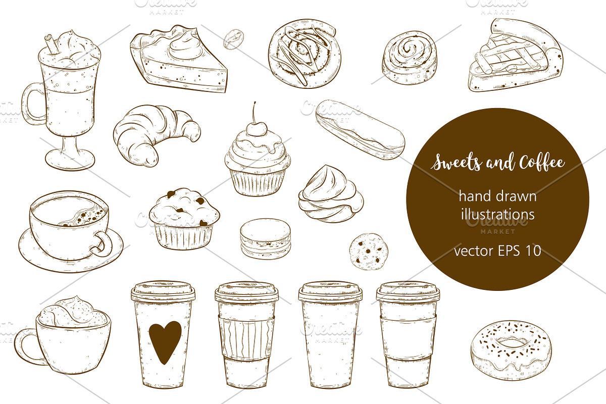 Sweets and Coffee, a Food Illustration by Imaginasty (Photo 3 of 3)