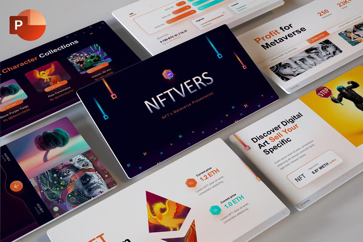Metaverse Theme Powerpoint Template, a Presentation Template by GearShift (Photo 1 of 8)