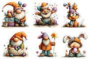 Easter Gnome Clipart, an Illustration by CreationArt (Thumbnail 3 of 6)