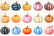 Watercolor Pumpkin with Pattern Clip, an Illustration by Rose Art (Thumbnail 3 of 4)