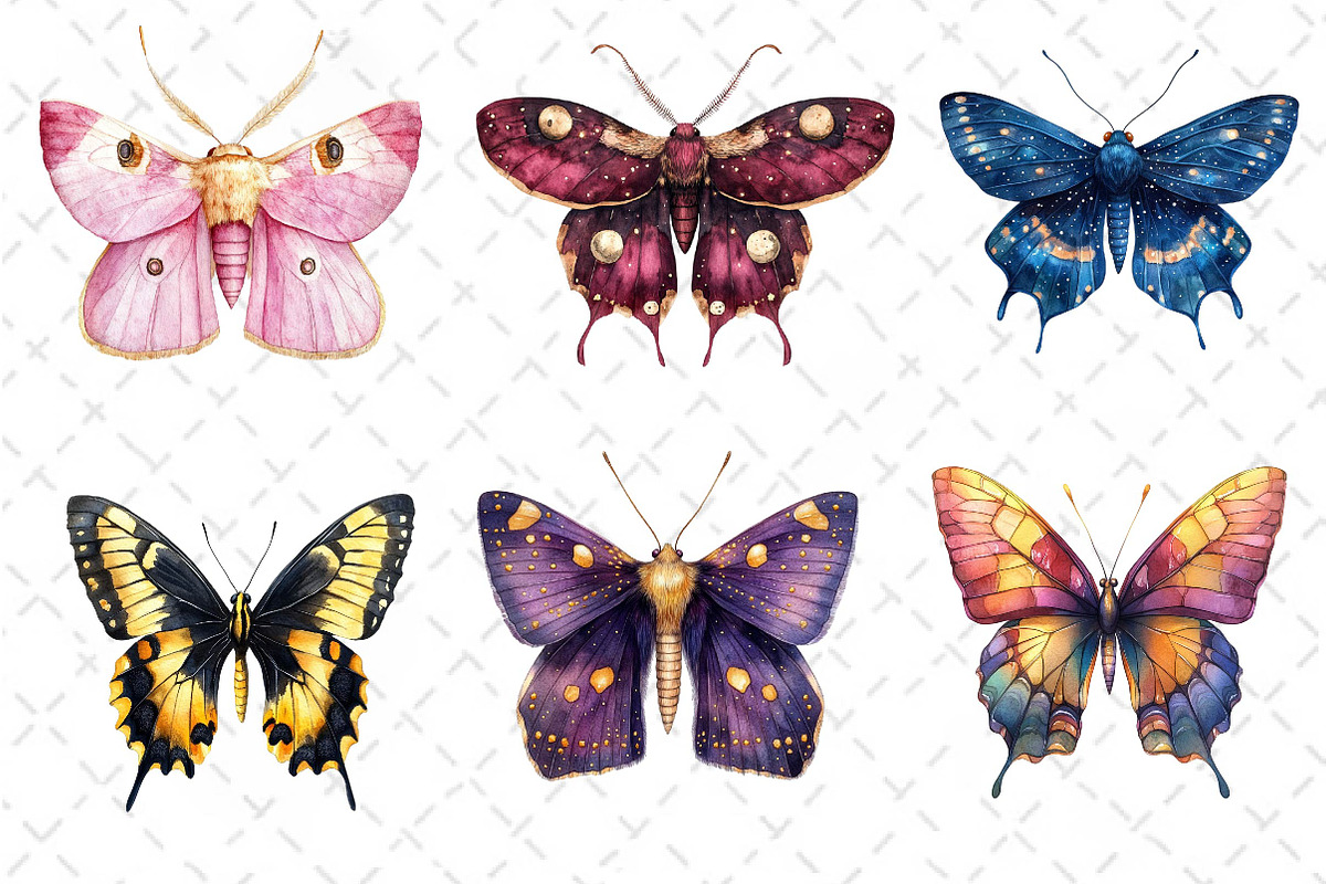 Watercolor Butterfly Clipart PNG, an Illustration by Dream Creation (Photo 6 of 6)