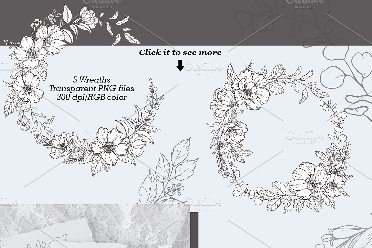 Modern Floral Graphic Collection, a Decorative Illustration by Elly Studio (Photo 2 of 12)
