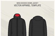Mens Hooded Down Jacket, an Illustration by VECFASHION (Thumbnail 3 of 3)