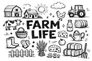 Farm Life Doodle Collection, an Object Graphic by VIVAT Design Studio (Thumbnail 1 of 3)