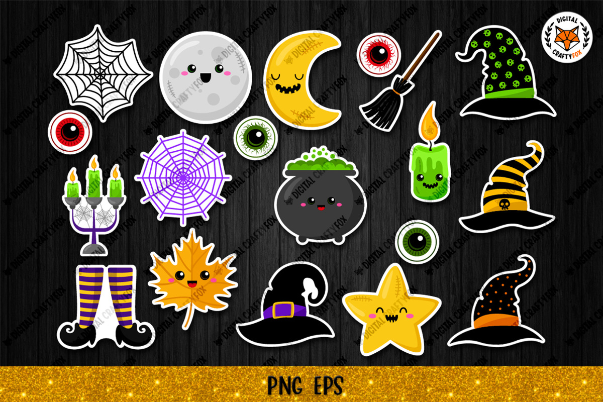 Halloween Stickers Bundle, an Illustration by Digital_Craftyfox (Photo 10 of 13)