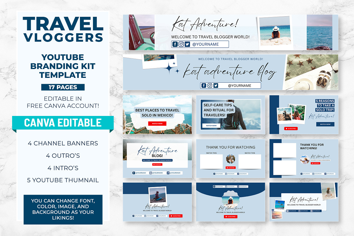 YouTube Channel Kit, a Presentation Template by Snapybiz (Photo 3 of 8)