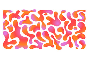 Funky liquid gradient shapes, an Object Illustration by art PVP - market