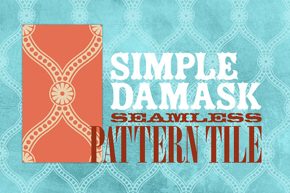 Simple Damask Seamless Pattern Tile preview 5