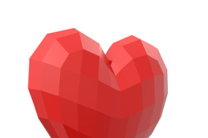 Heart Simple, HiRes And LowPoly