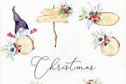 Christmas gnome watercolor clipart, a Decorative Illustration by Nebbia (Thumbnail 7 of 12)