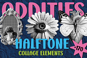 Halftone Collage Elements: Oddities, an Object Graphic by Le.nart (Thumbnail 1 of 8)